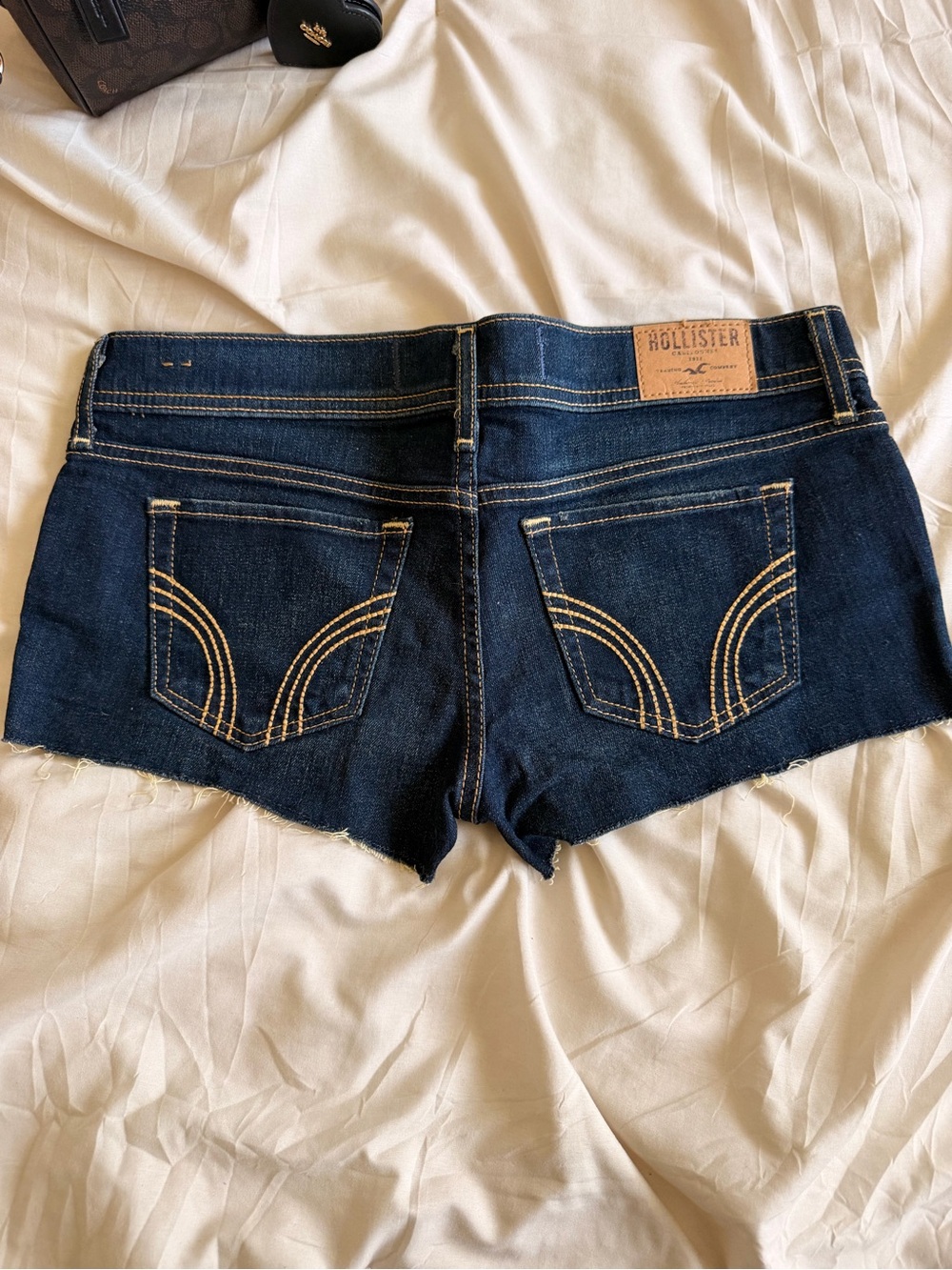 Hollister Dark Indigo Denim Cutoff Shorts